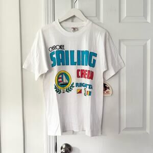 Vintage Cherokee Deadstock Sailing Crew Regatta Tee Medium Cotton Single Stitch